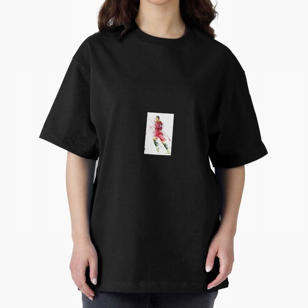 Ronaldo sticker Oversized T-Shirt Honor FIFA World Cup 2026 for Fans of Mbappe and France, Bringing Stadium Chants, National Pride, Trophy Dreams and Unforgettable Football Memories; Built for Supporters Chasing Trophy Dreams, Final Match