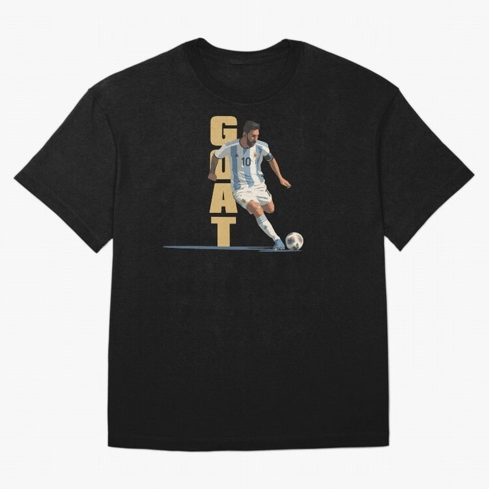Messi in action GOAT Minimalist Graphic Oversized T-Shirt Bring Bold Fan Energy to FIFA World Cup 2026 Group Stage for Fans of Neymar, Haaland and Cristiano Ronaldo and Portugal, Bringing Game Day Rituals, Football Legends, Country Pride and the