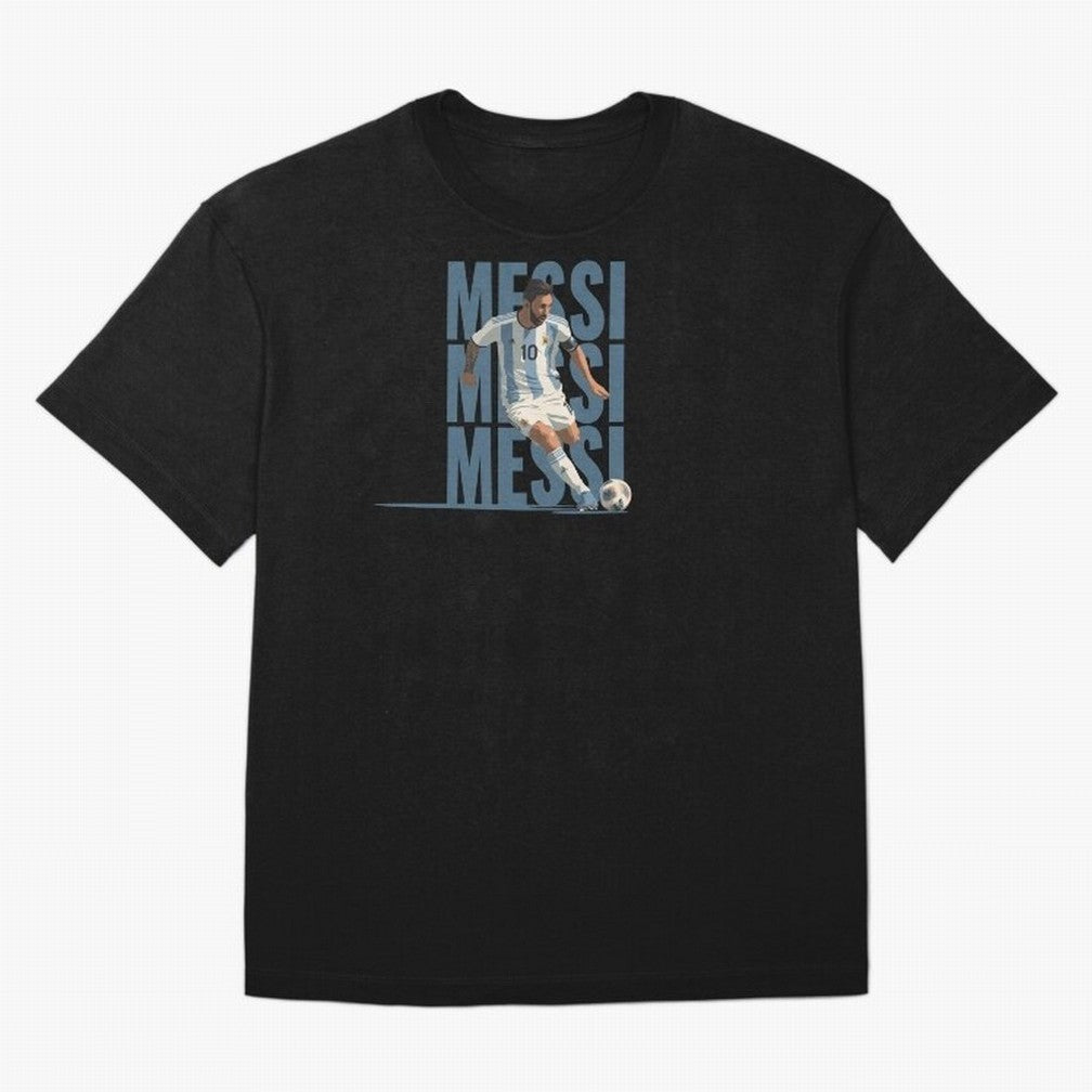Messi in action Minimalist Graphic Oversized T-Shirt Bring World Football Passion into Match Day Hype around FIFA World Cup 2026 Group Stage, Haaland, France and Portugal, Champion Mindset, Group Stage Buzz, Knockout Tension and Passionate Fan