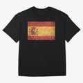 Vintage Distressed Spanish Flag Oversized T-Shirt Carry Global Football Passion for FIFA World Cup 2026, Built around CR7, Spain and Netherlands, Worldwide Fan Energy, Dramatic Goals, Stadium Lights and Championship Celebrations; Perfect for Fans,