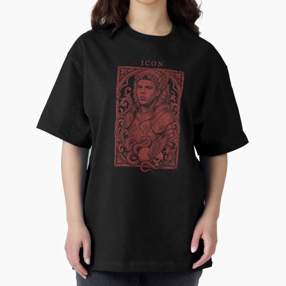 Ronaldo Naz¨¢rio ¡ª The Broken Phenomenon Oversized T-Shirt Follow FIFA World Cup 2026 Spirit, Highlighting Germany, Neymar, Haaland and Cristiano Ronaldo, Goal Celebration Energy, Supporter Heritage, Football Icons and Worldwide Tournament Joy;