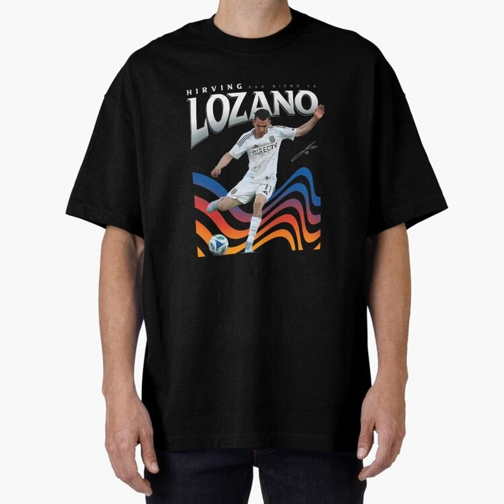 Hirving Lozano San Diego Oversized T-Shirt Honor Champions and Dreams in FIFA World Cup 2026 Group Stage for Fans of CR7 and Messi and Argentina and Brazil, Bringing Classic Soccer Heritage, Championship Pressure, Fan Loyalty and International