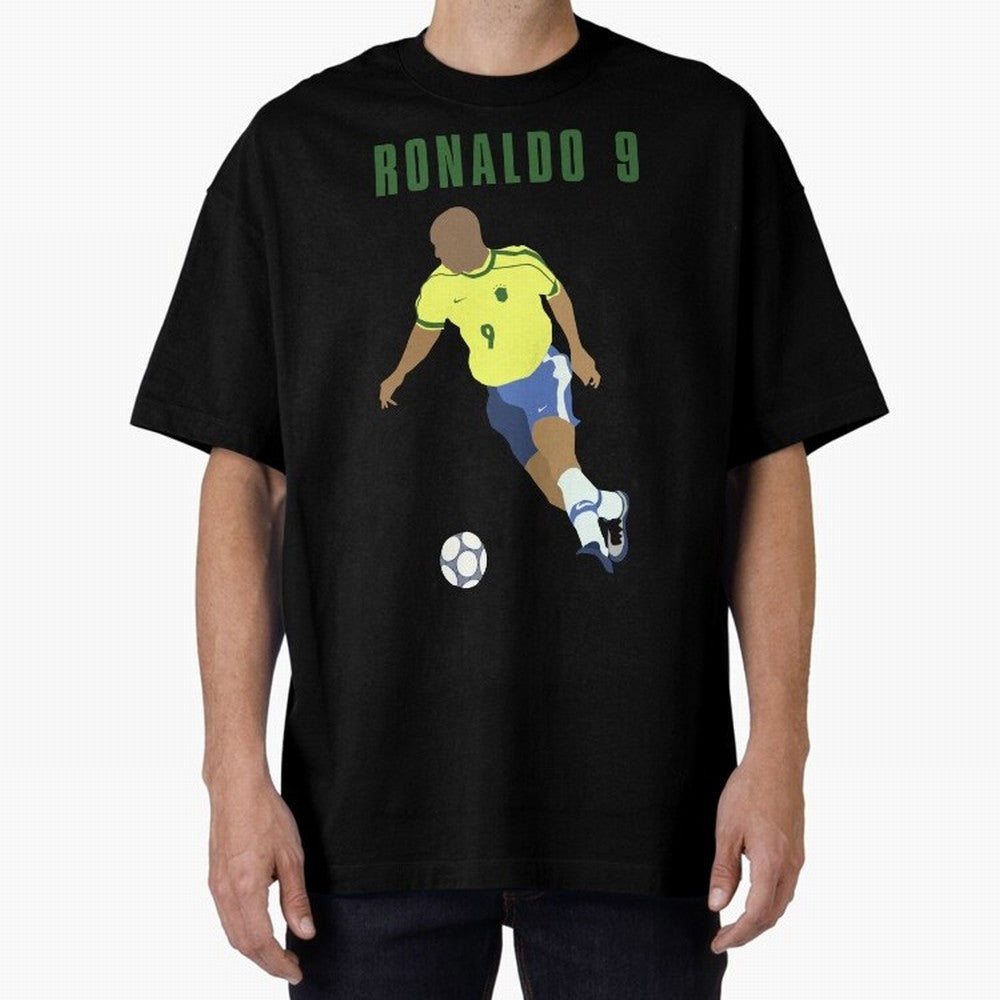 BRAZIL 9 Oversized T-Shirt Support Your Favorite Stars during FIFA World Cup 2026 USA Canada Mexico Highlighting Haaland, England and Germany Energy, Classic Soccer Heritage, Championship Pressure, Fan Loyalty and International Pride; Great for