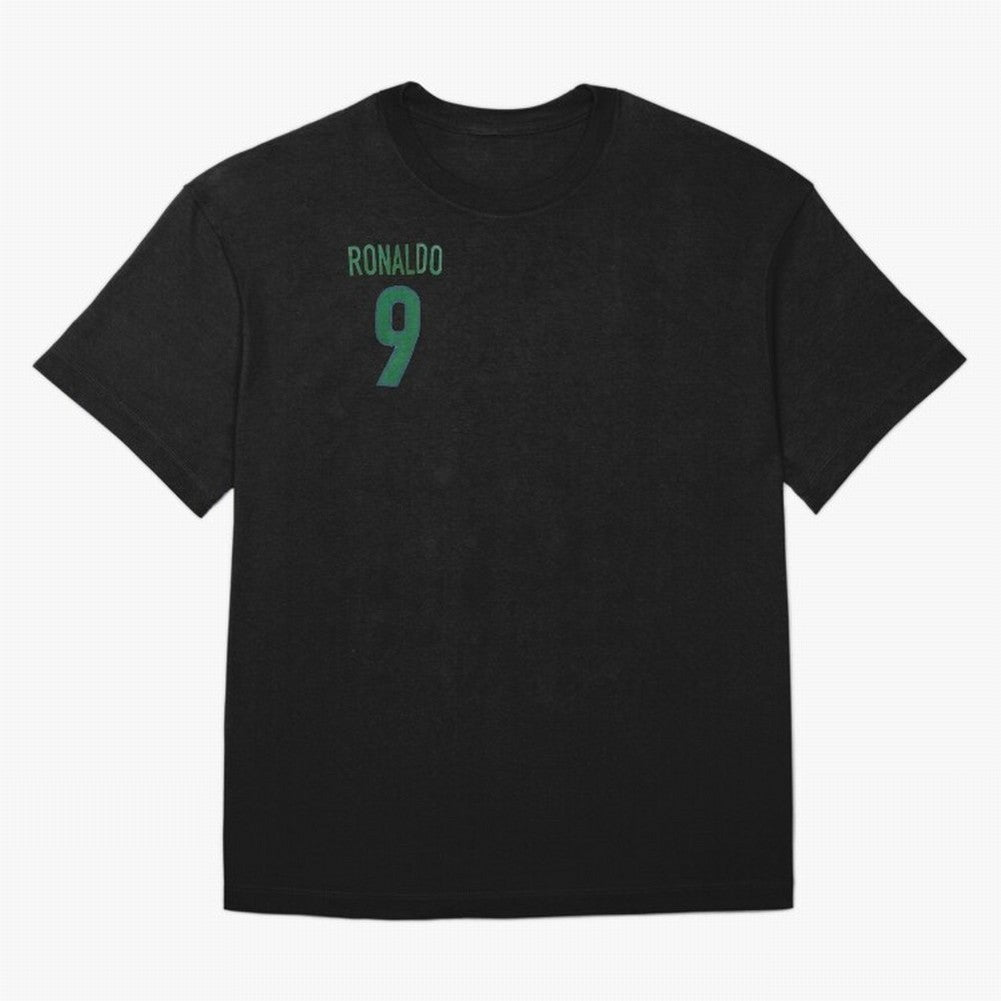 Ronaldo 9 Brazil Back of the shirt Oversized T-Shirt Feel the FIFA World Cup 2026 Journey through CR7 Highlights, Argentina and Brazil Pride, Retro Football Energy, Iconic Rivalries, Trophy Chase Drama and Stadium Atmosphere; Ideal for Football