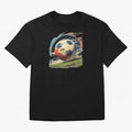 Soccer Ball in Fight Oversized T-Shirt Feel the Heartbeat of Match Day Hype around FIFA World Cup 2026, Messi, Neymar and Mbappe, Netherlands, Stadium Memories, Football Loyalty, International Chants and Championship Tradition; Ideal for Passionate