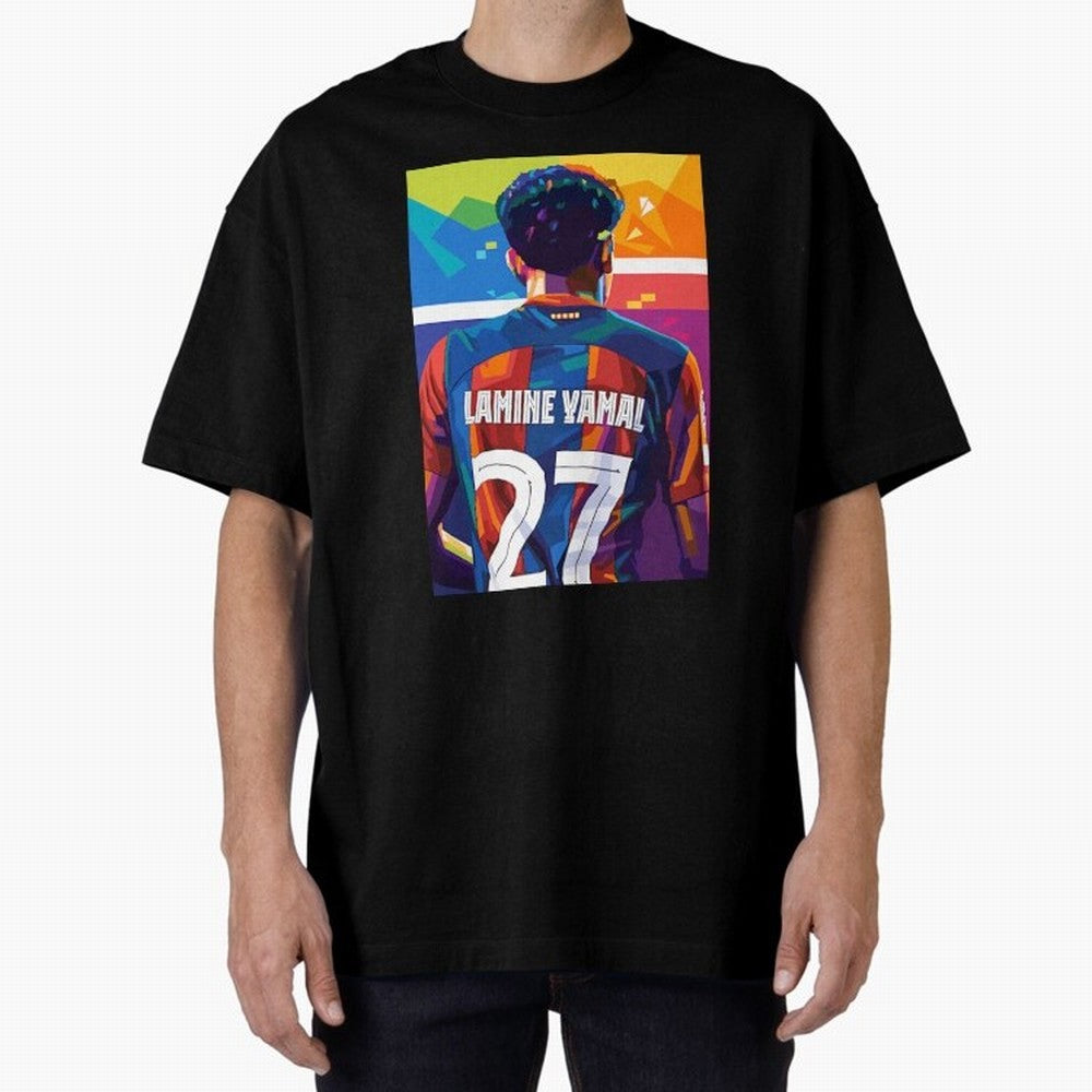 Lamine Yamal Wpap Pop Art Oversized T-Shirt Share the Excitement of FIFA World Cup 2026 Group Stage Built around Haaland and Mbappe, Argentina and Brazil Energy, Soccer Culture, Superstar Moments, National Team Dreams and Competitive Fire; Built