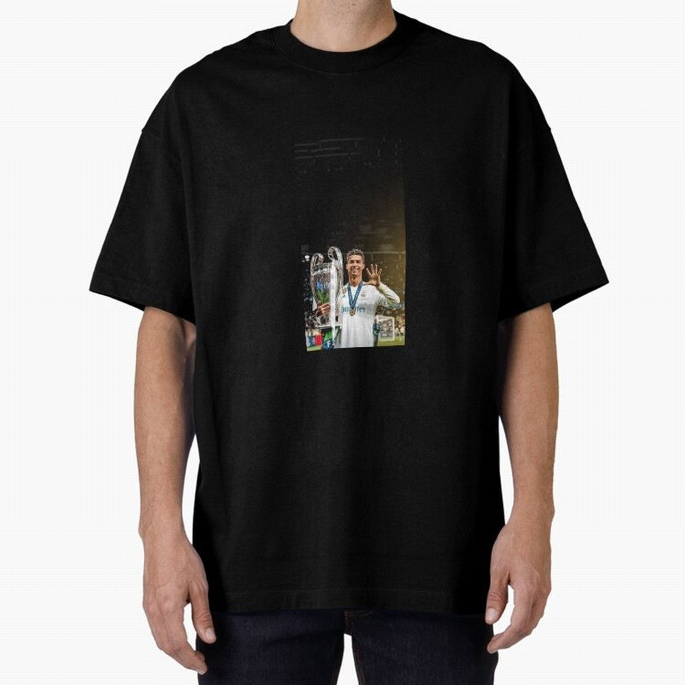 Ronaldo Oversized T-Shirt Spotlight Match Day Hype around FIFA World Cup 2026 Group Stage, Cristiano Ronaldo, England and Germany, Worldwide Fan Energy, Dramatic Goals, Stadium Lights and Championship Celebrations; Perfect for Supporters Who Want