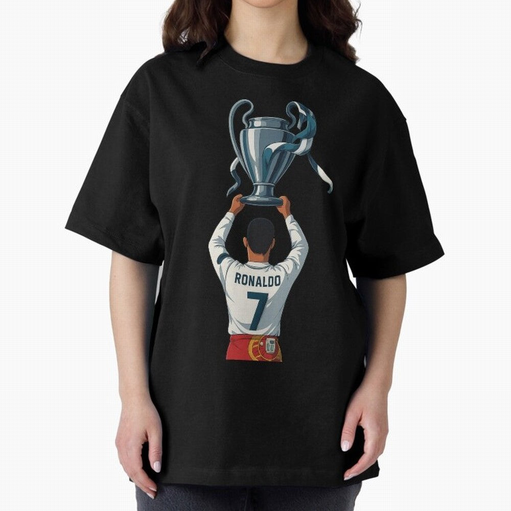 Ronaldo Oversized T-Shirt Celebrate Football Heritage in FIFA World Cup 2026 USA Canada Mexico for Fans of Neymar and Netherlands, Bringing Stadium Memories, Football Loyalty, International Chants and Championship Tradition; Ideal for Passionate