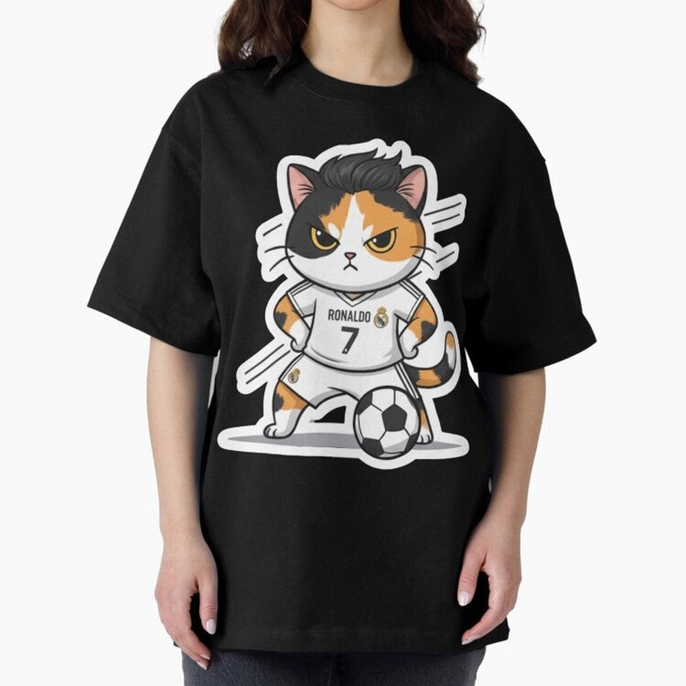 Kitten - Ronaldo | Real madrid Oversized T-Shirt Celebrate the Biggest Stage of FIFA World Cup 2026 USA Canada Mexico for Fans of CR7 and Messi and England, Bringing Championship Spirit, Famous Goals, Roaring Crowds and International Football