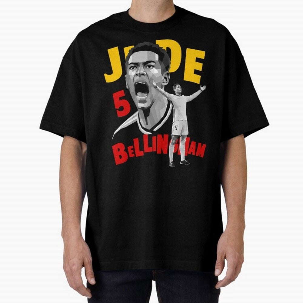 Jude Bellingham Oversized T-Shirt Make Your Look Match FIFA World Cup 2026 Group Stage Spirit, Connected to Argentina, Messi, CR7 and Mbappe, Goal Celebration Energy, Supporter Heritage, Football Icons and Worldwide Tournament Joy; Created for