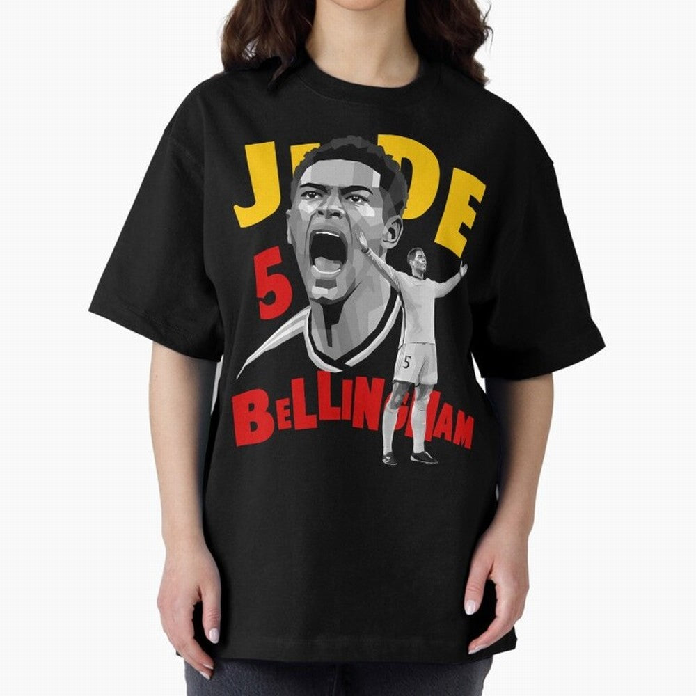 Jude Bellingham Oversized T-Shirt Make Your Look Match FIFA World Cup 2026 Group Stage Spirit, Connected to Argentina, Messi, CR7 and Mbappe, Goal Celebration Energy, Supporter Heritage, Football Icons and Worldwide Tournament Joy; Created for