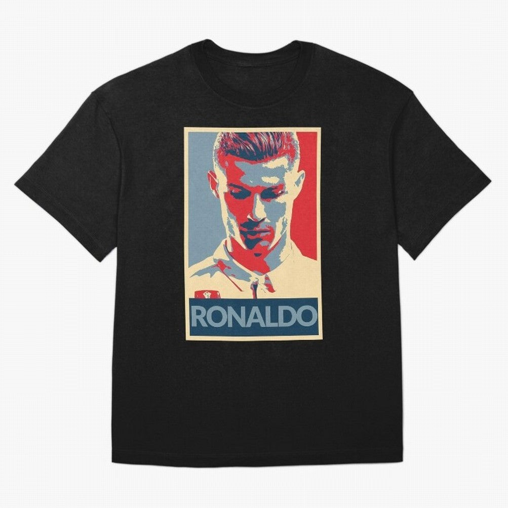 Ronaldo Poster Style Pop Art Design For Football Fans Gift For Soccer Enthusiasts Oversized T-Shirt Enjoy Match Day Hype around FIFA World Cup 2026 USA Canada Mexico, Neymar, Argentina, France and Brazil, Champion Mindset, Group Stage Buzz,