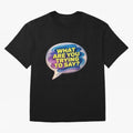 A photograph of a vibrant, oversized speech bubble Oversized T-Shirt Celebrate Rivalries and Pride in FIFA World Cup 2026 USA Canada Mexico Spirit, Featuring Brazil, CR7, Fan Favorite Moments, National Team Passion, Big Match Drama and Soccer