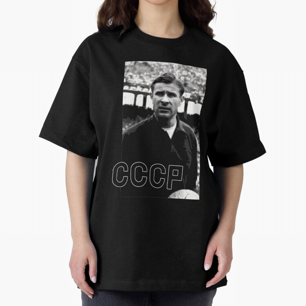Lev Yashin Football Legends1 Oversized T-Shirt Honor the Football Icons of the FIFA World Cup 2026 Group Stage Journey through Neymar, Haaland and Cristiano Ronaldo Highlights, Argentina, France and Brazil Pride, Retro Football Energy, Iconic