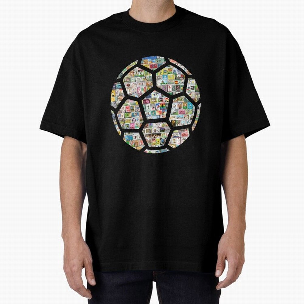 Philately Soccer Ball Oversized T-Shirt Celebrate the Biggest Stage of Global Football Passion for FIFA World Cup 2026, Filled with Cristiano Ronaldo, Argentina, France and Brazil, Champion Mindset, Group Stage Buzz, Knockout Tension and Passionate