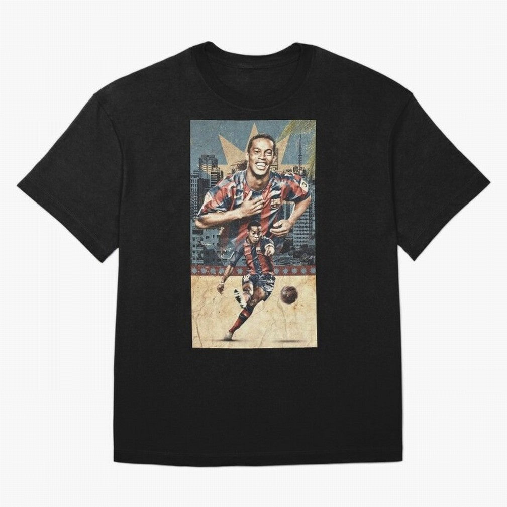 Ronaldinho Design Oversized T-Shirt Honor Football Greatness during Match Day Hype around FIFA World Cup 2026, Haaland, England and Germany, Stadium Memories, Football Loyalty, International Chants and Championship Tradition; Great for Watch