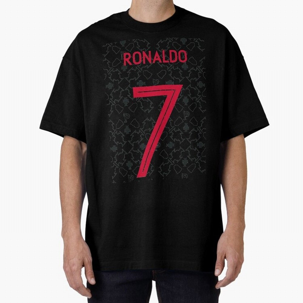 Christiano Ronaldo Portugal Away Jersey 2020 Oversized T-Shirt Enjoy FIFA World Cup 2026 Featuring Mbappe, France and Portugal Energy, Tournament Hype, Historic Matchups, Family Viewing Parties and Global Sports Pride; Created for Match Day