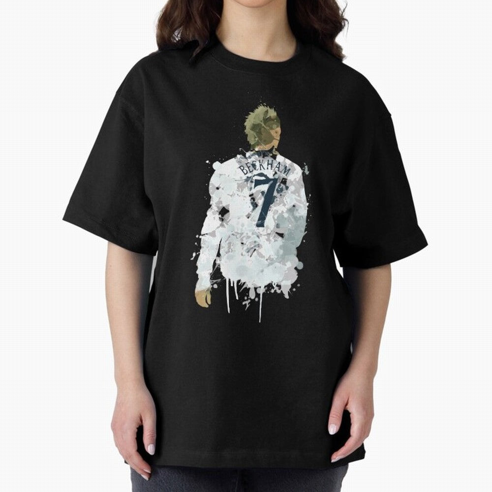 David Beckham England Captain Art Oversized T-Shirt Make Memories around Match Day Hype around FIFA World Cup 2026 USA Canada Mexico, Neymar, Haaland and Cristiano Ronaldo, Spain and Netherlands, Football Passion, Legendary Performances, Festival