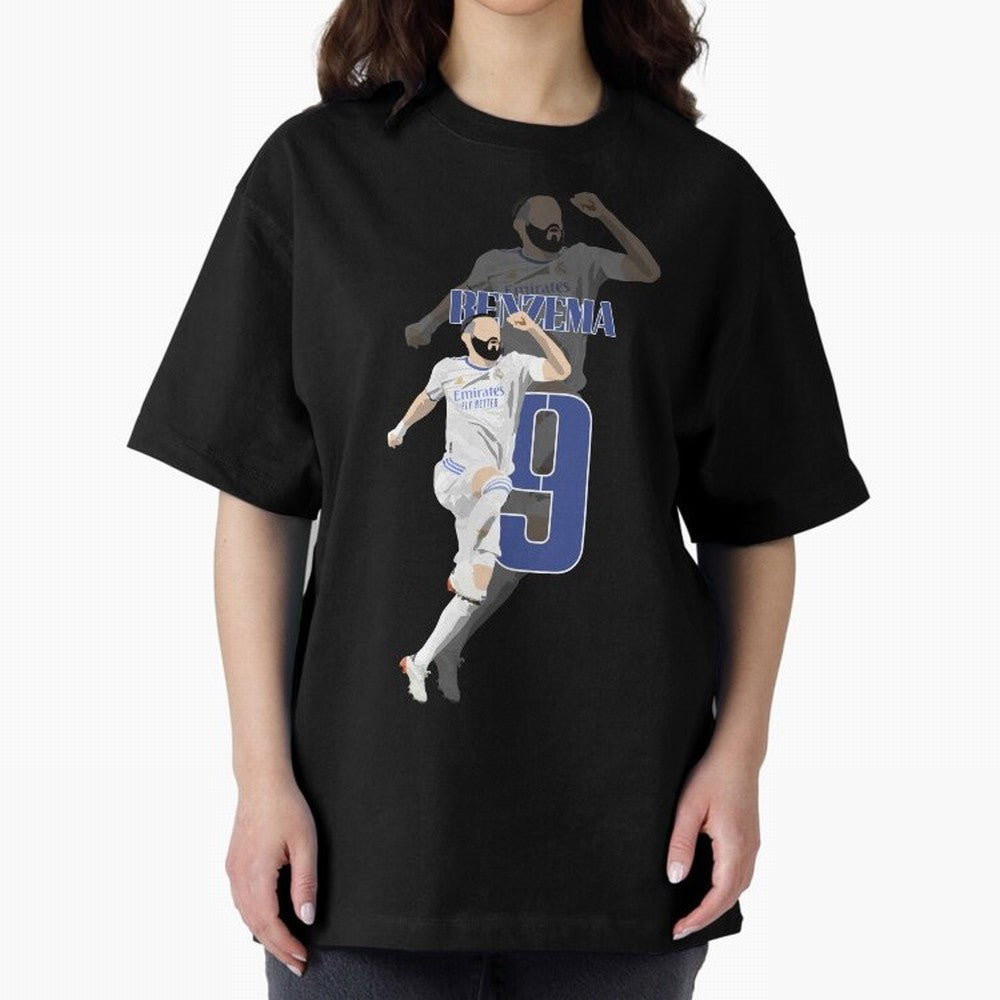 Karim Benzema 9 Oversized T-Shirt Join the Countdown to FIFA World Cup 2026 Group Stage Featuring Haaland, Germany Energy, Champion Mindset, Group Stage Buzz, Knockout Tension and Passionate Fan Culture; Perfect for Fans, Collectors, Family