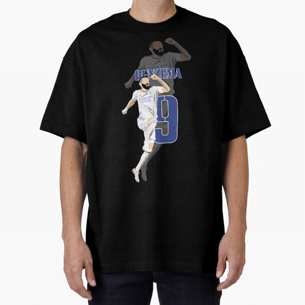 Karim Benzema 9 Oversized T-Shirt Join the Countdown to FIFA World Cup 2026 Group Stage Featuring Haaland, Germany Energy, Champion Mindset, Group Stage Buzz, Knockout Tension and Passionate Fan Culture; Perfect for Fans, Collectors, Family