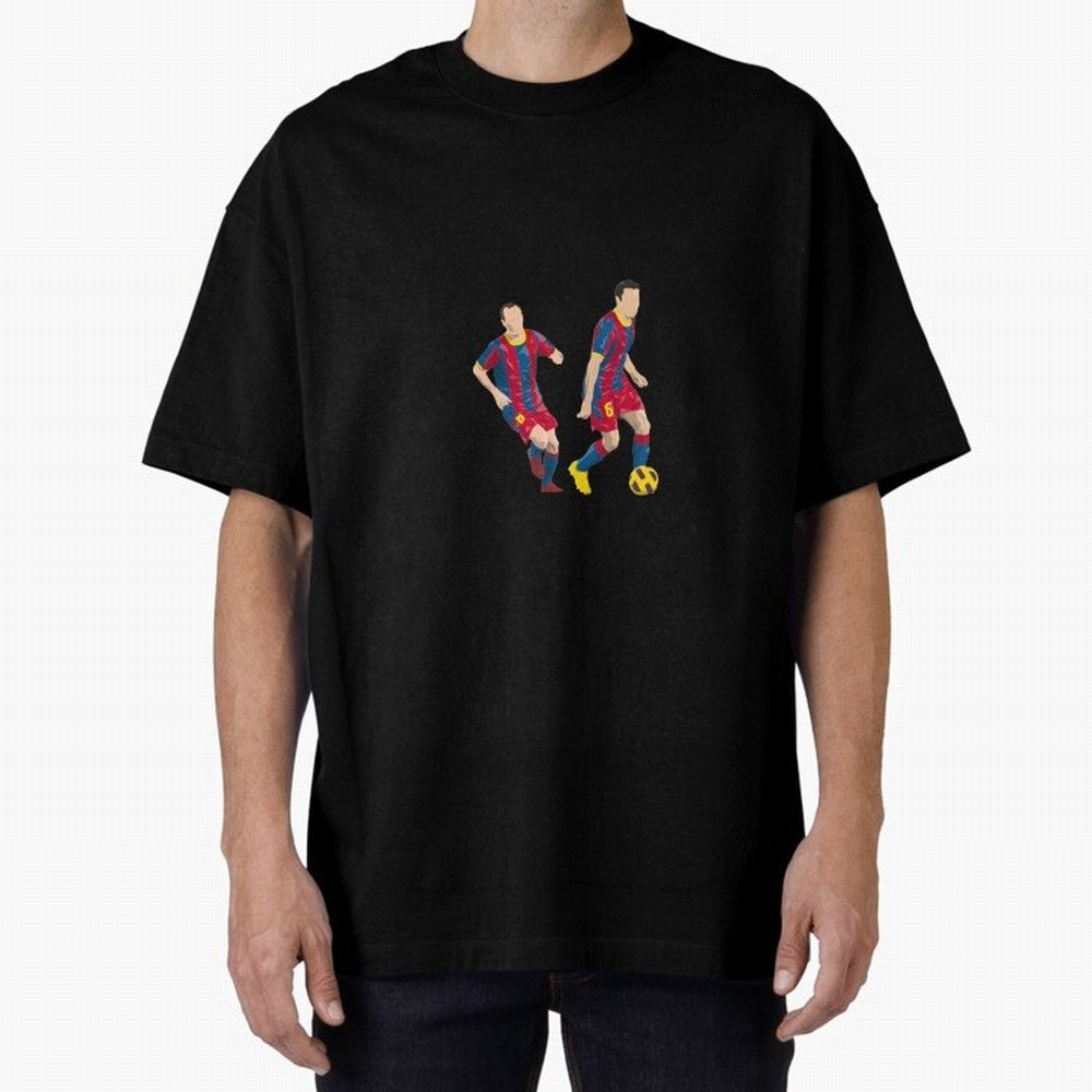 Andres Iniesta and Xavi Minimalist Oversized T-Shirt Bring Bold Fan Energy to FIFA World Cup 2026 Spirit, Built around England, France and Netherlands, Neymar, Soccer Culture, Superstar Moments, National Team Dreams and Competitive Fire; Great for