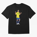 Ronaldinho. Brazil Football. Oversized T-Shirt Represent FIFA World Cup 2026 USA Canada Mexico Spirit, Built around Argentina and Brazil, Haaland and Mbappe, Game Day Rituals, Football Legends, Country Pride and the Road to the Final; Perfect for