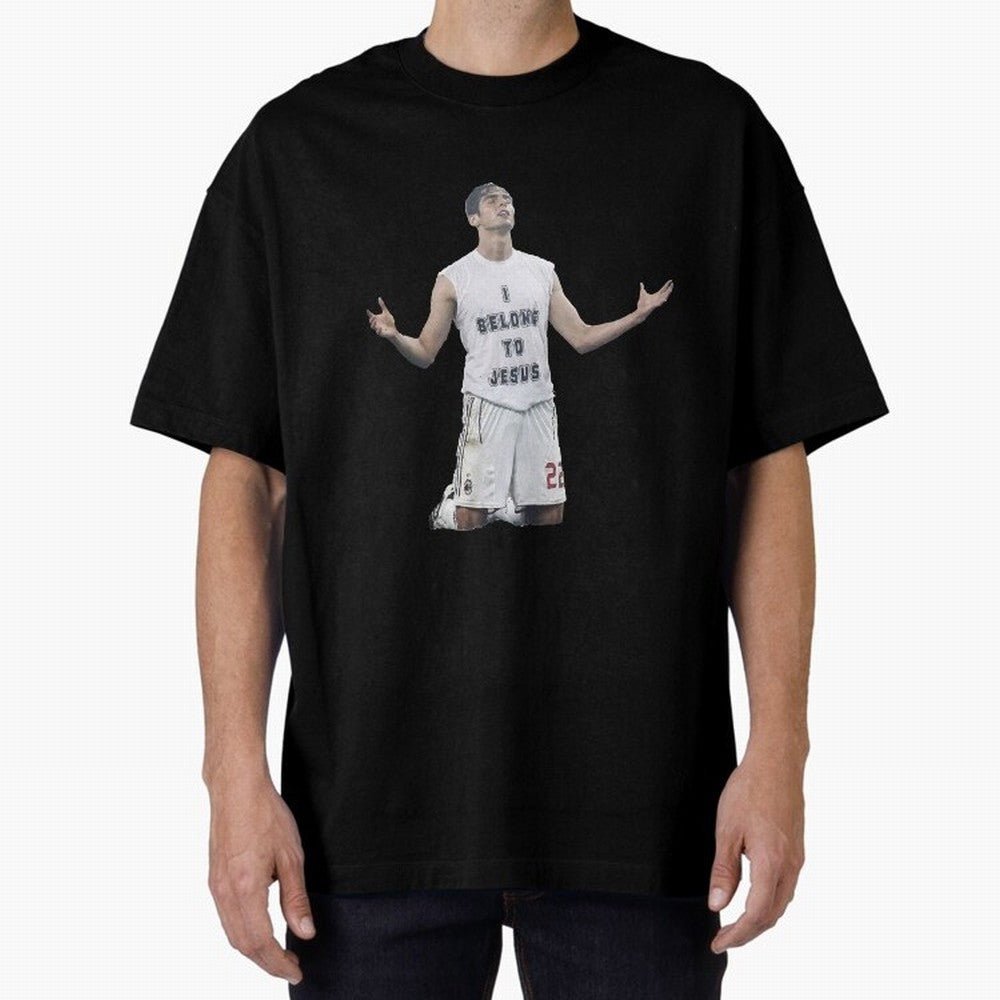 Ricardo Kaka wearing  I belong to Jesus  t-shirt sticker for football lovers Oversized T-Shirt Celebrate Unforgettable Nights in FIFA World Cup 2026 USA Canada Mexico Spirit, Filled with Spain and Netherlands, Messi, CR7 and Mbappe, Football