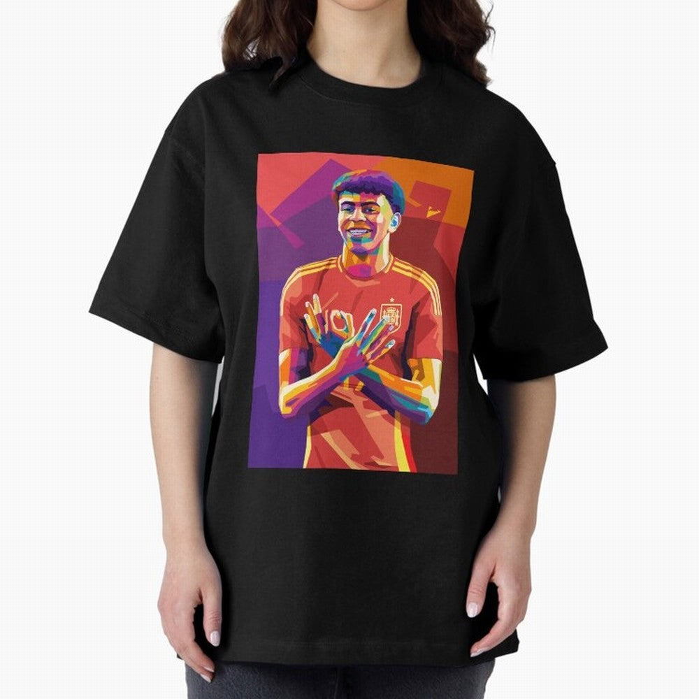 Lamine Yamal Spain Oversized T-Shirt Keep Football History Alive during FIFA World Cup 2026 Group Stage Driven by Mbappe, France Energy, Global Supporter Spirit, Legendary Goals, National Colors and Tournament Celebration; Perfect for Fans,