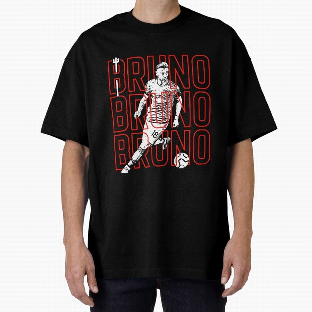 Bruno Fernandes - Manchester United Oversized T-Shirt Fuel Your Fan Pride for FIFA World Cup 2026 Group Stage for Fans of Messi, Neymar and Mbappe and Netherlands, Bringing Match Day Excitement, Supporter Culture, Golden Goals and Global Football