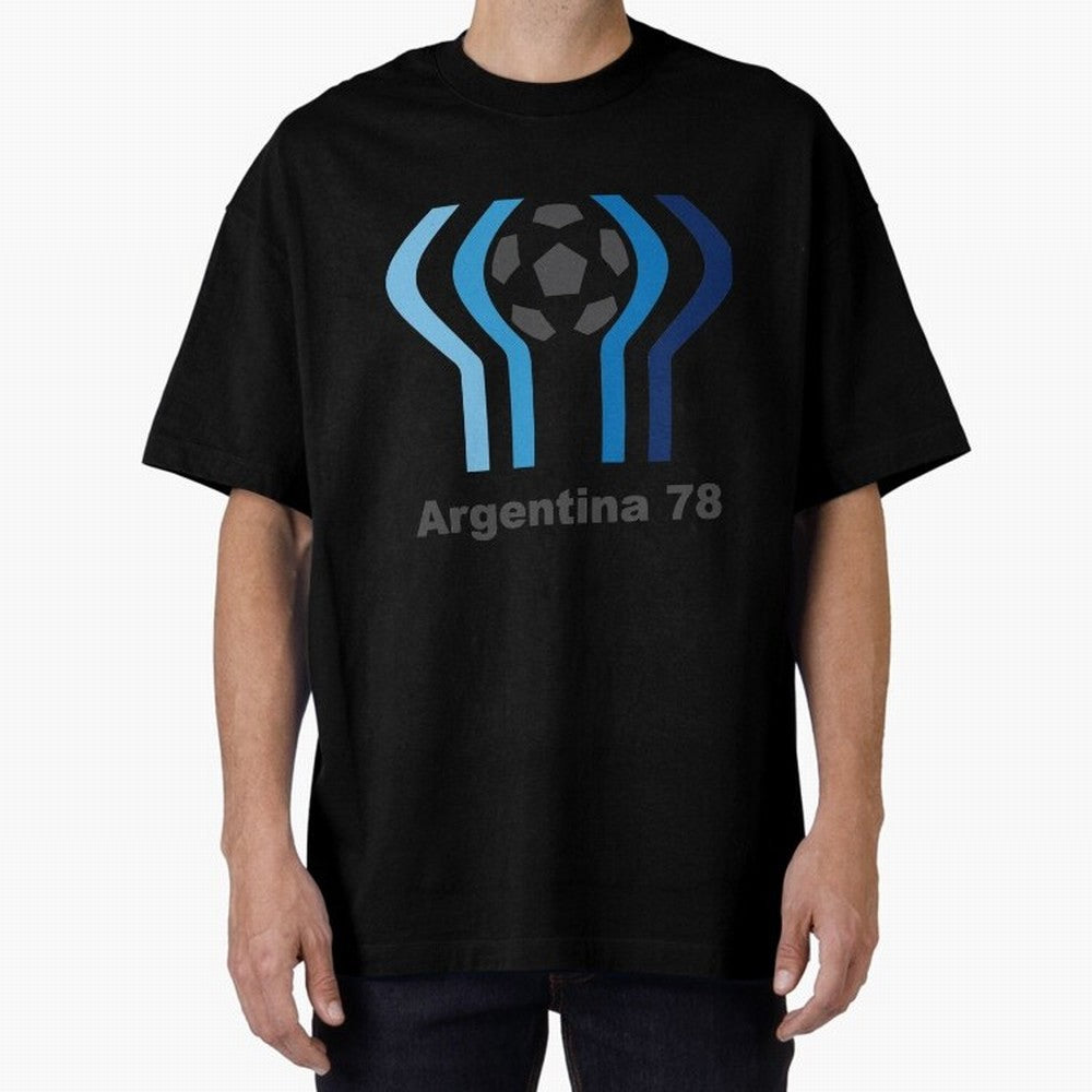 Retro Word Cup Logo1 Oversized T-Shirt Celebrate Supporters United by Match Day Hype around FIFA World Cup 2026 USA Canada Mexico, Mbappe and Neymar, Spain and Netherlands, Sports Nostalgia, International Competition, Famous Players and