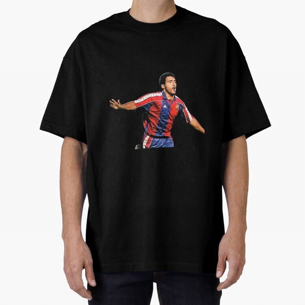 Legends of The Beautiful Game Cartoon Collection Legends Romario Cartoon Artwork162 Oversized T-Shirt Celebrate Classic Football Spirit in Global Football Passion for FIFA World Cup 2026, Celebrating Mbappe and Neymar, Spain and Netherlands, Match