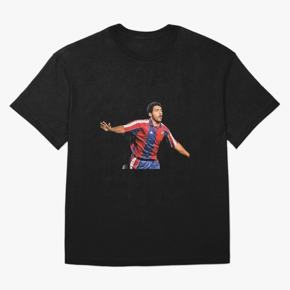 Legends of The Beautiful Game Cartoon Collection Legends Romario Cartoon Artwork162 Oversized T-Shirt Celebrate Classic Football Spirit in Global Football Passion for FIFA World Cup 2026, Celebrating Mbappe and Neymar, Spain and Netherlands, Match