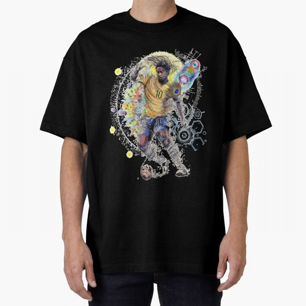Ronaldin Football Player Oversized T-Shirt Join Supporters Worldwide for the FIFA World Cup 2026 Journey through Messi, Neymar and Mbappe Highlights, Portugal, Spain and Germany Pride, Goal Celebration Energy, Supporter Heritage, Football Icons and