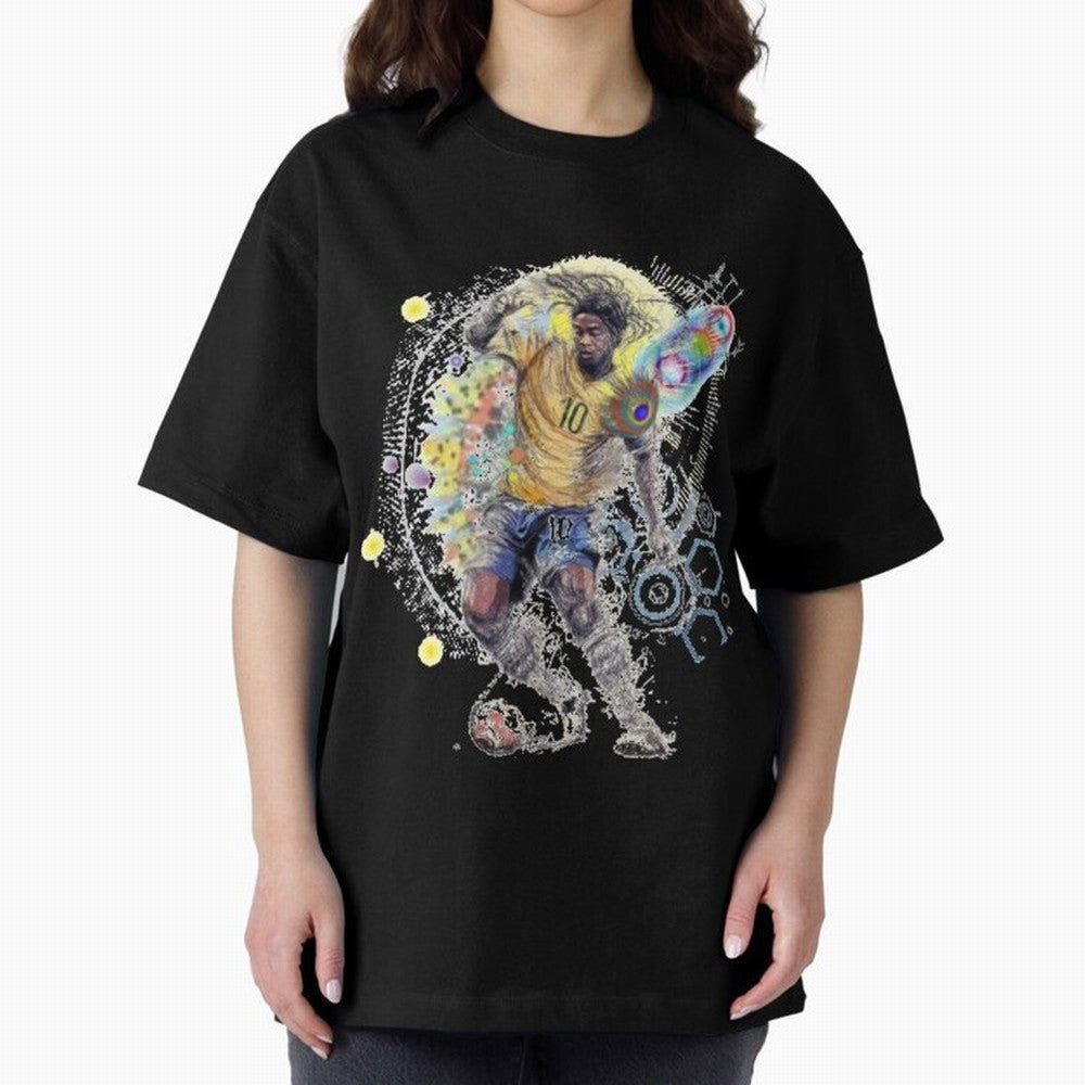 Ronaldin Football Player Oversized T-Shirt Join Supporters Worldwide for the FIFA World Cup 2026 Journey through Messi, Neymar and Mbappe Highlights, Portugal, Spain and Germany Pride, Goal Celebration Energy, Supporter Heritage, Football Icons and