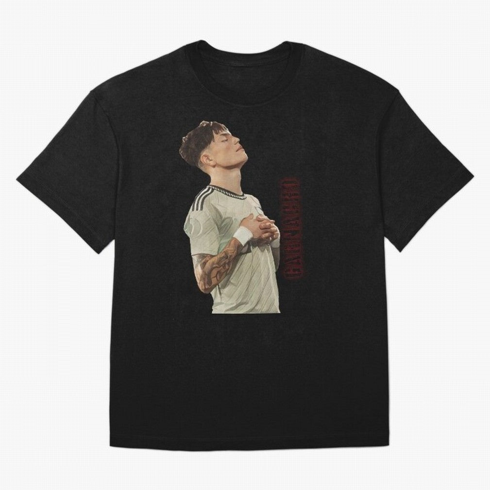 Alejandro Garnacho Oversized T-Shirt Represent Football Lovers during FIFA World Cup 2026 USA Canada Mexico for Fans of Mbappe and Brazil, Portugal and Argentina, Bringing Retro Football Energy, Iconic Rivalries, Trophy Chase Drama and Stadium