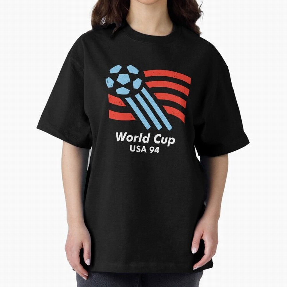 World Cup USA 94 Oversized T-Shirt Show Support during the FIFA World Cup 2026 Group Stage Journey through Messi and Cristiano Ronaldo Highlights, Brazil Pride, Match Day Excitement, Supporter Culture, Golden Goals and Global Football Passion;