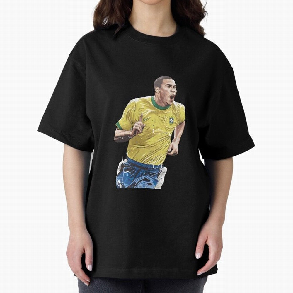 R9, El Grande Ronaldo Nazario Oversized T-Shirt Celebrate Fan Culture around FIFA World Cup 2026 USA Canada Mexico Spirit, Driven by France and Portugal, CR7 and Messi, Tournament Hype, Historic Matchups, Family Viewing Parties and Global Sports