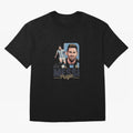 Lionel Messi Argentinian La Pulga Oversized T-Shirt Build FIFA World Cup 2026 Spirit, Connected to Argentina and Brazil, Neymar, Haaland and Cristiano Ronaldo, Retro Football Energy, Iconic Rivalries, Trophy Chase Drama and Stadium Atmosphere;