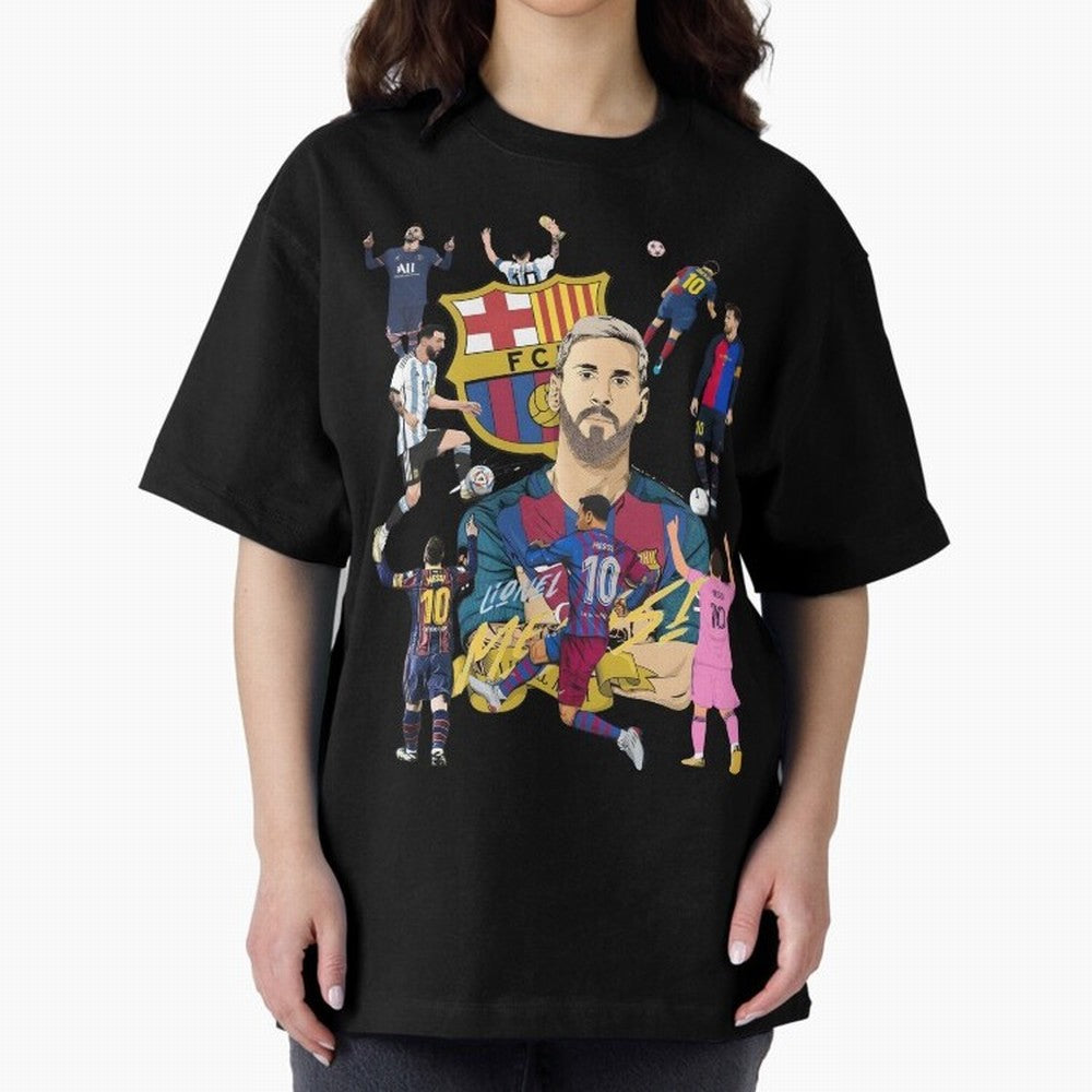MESSI10 Oversized T-Shirt Bring Bold Fan Energy to Match Day Hype around FIFA World Cup 2026 Group Stage, Mbappe and Neymar, England, Match Day Excitement, Supporter Culture, Golden Goals and Global Football Passion; Created for Match Day Parties,