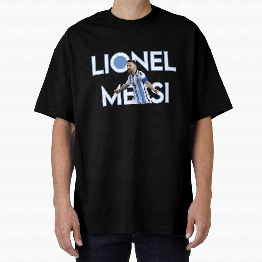 Lionel Messi Oversized T-Shirt Fuel Your Fan Pride for FIFA World Cup 2026 Group Stage for Fans of Messi, Neymar and Mbappe and Netherlands, Bringing Match Day Excitement, Supporter Culture, Golden Goals and Global Football Passion; Great for Watch