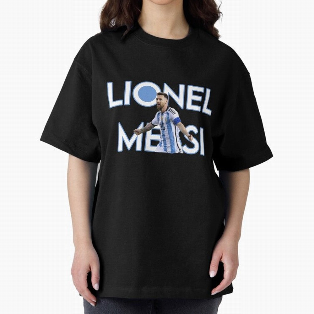 Lionel Messi Oversized T-Shirt Fuel Your Fan Pride for FIFA World Cup 2026 Group Stage for Fans of Messi, Neymar and Mbappe and Netherlands, Bringing Match Day Excitement, Supporter Culture, Golden Goals and Global Football Passion; Great for Watch