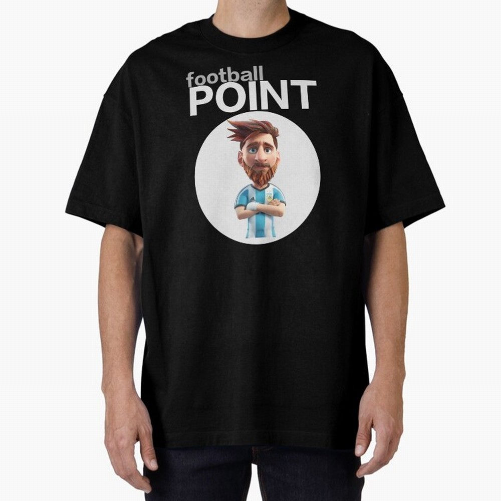 football POINT Oversized T-Shirt Share Global Football Passion for FIFA World Cup 2026, Highlighting Cristiano Ronaldo, Netherlands, Football Festival Excitement, Trophy Ambitions, Country Rivalries and Star Player Buzz; Perfect for Fans,