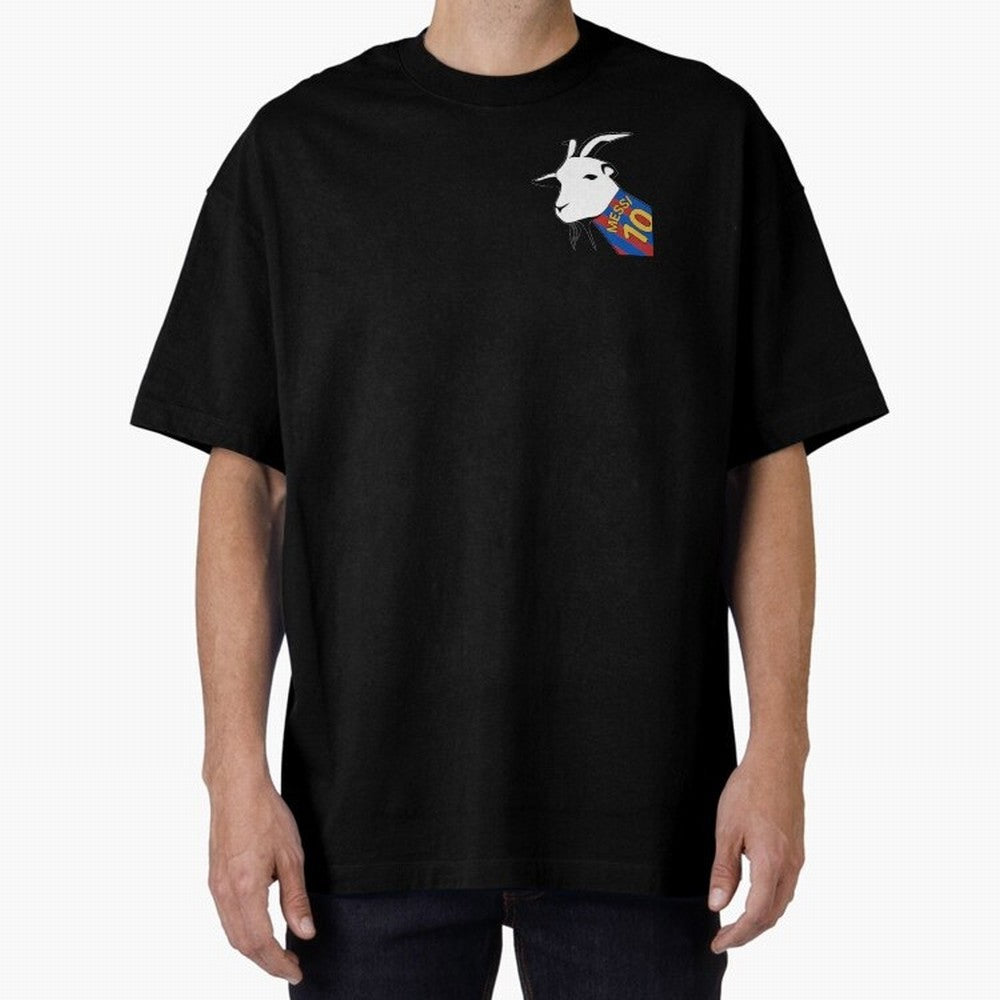 Messi Goat Barcelona Oversized T-Shirt Support the Legends of Match Day Hype around FIFA World Cup 2026 Group Stage, Mbappe and Neymar, Spain and Netherlands, Sports Nostalgia, International Competition, Famous Players and Unforgettable Victories;