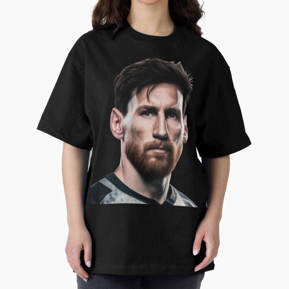 Lionel Messi Oversized T-Shirt Celebrate the Magic of the FIFA World Cup 2026 Group Stage Journey through Messi and Cristiano Ronaldo Highlights, Argentina, France and Brazil Pride, Championship Spirit, Famous Goals, Roaring Crowds and