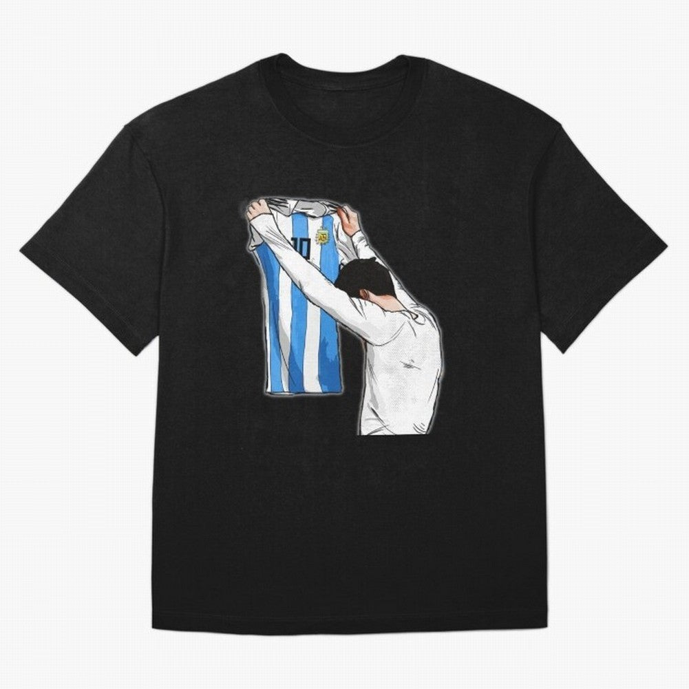 Art Messi Illustration Classic T-Shirt Represent Football Lovers during FIFA World Cup 2026 for Fans of CR7 and Netherlands, Bringing Fan Favorite Moments, National Team Passion, Big Match Drama and Soccer History; Made for Collectors Who Enjoy