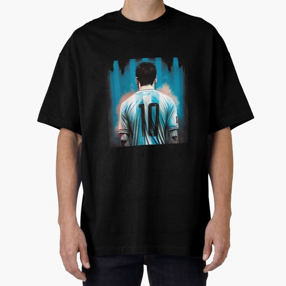 Lionel Messi Oversized T-Shirt Bring Bold Fan Energy to Match Day Hype around FIFA World Cup 2026, CR7 and Messi, England and Germany, Football Festival Excitement, Trophy Ambitions, Country Rivalries and Star Player Buzz; Created for Match Day