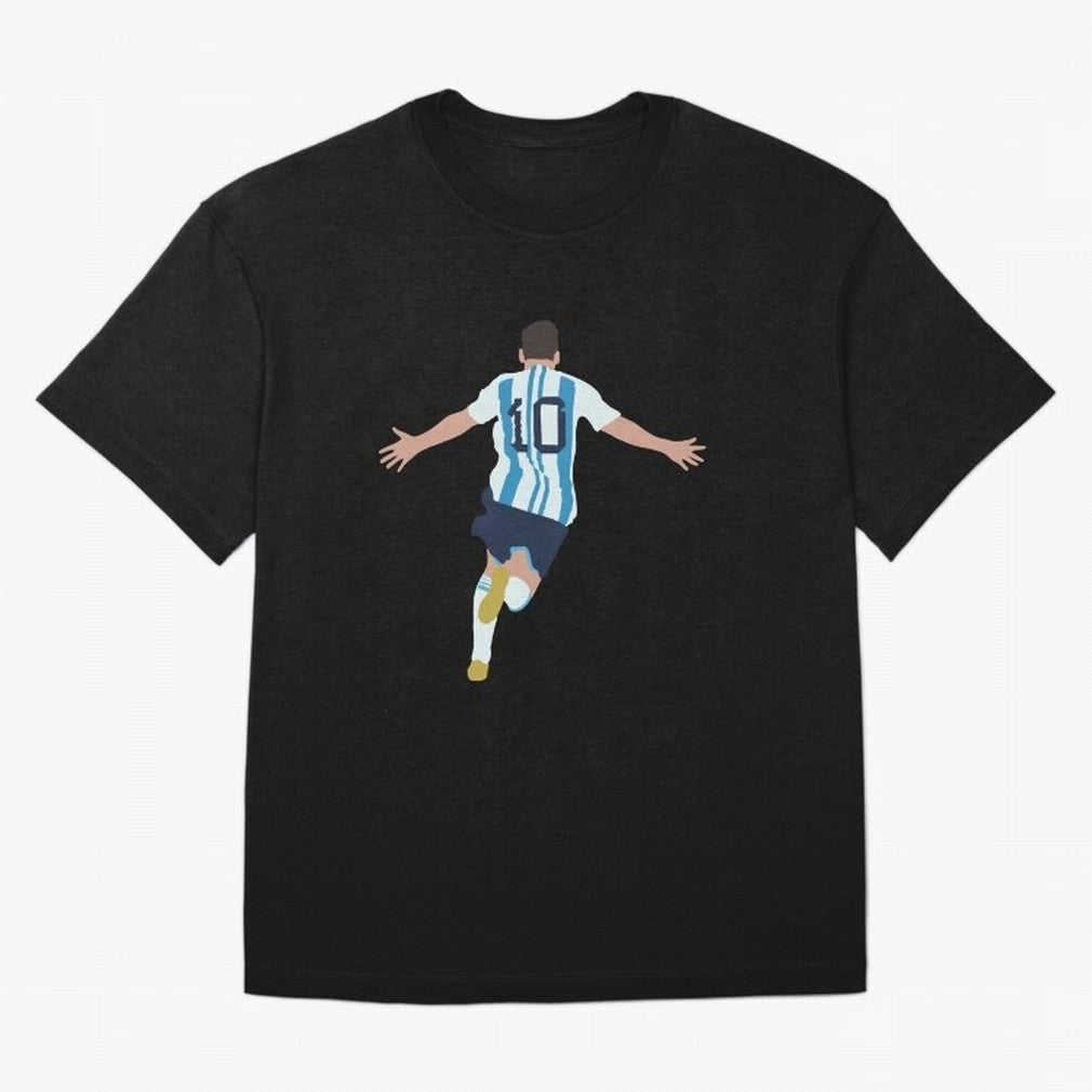 Lionel Messi minimalist illustration Classic T-Shirt Honor the Beautiful Game during Global Football Passion for FIFA World Cup 2026, Filled with CR7 and Messi, Brazil, Portugal and Argentina, Championship Spirit, Famous Goals, Roaring Crowds and