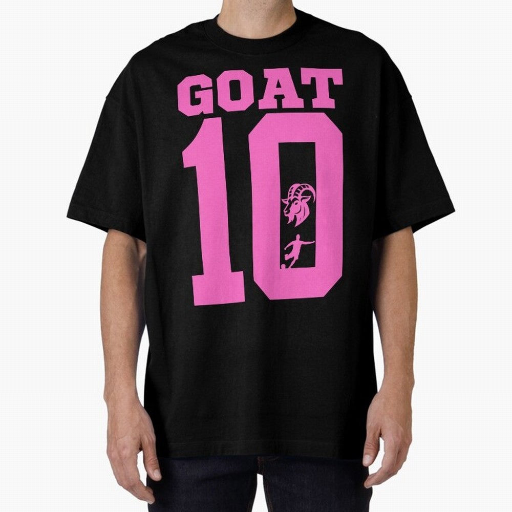 Miami Champions The Goat 10 Oversized T-Shirt Bring Global Tournament Vibes to FIFA World Cup 2026 Group Stage for Fans of Neymar, Haaland and Cristiano Ronaldo and Spain, Bringing Global Supporter Spirit, Legendary Goals, National Colors and