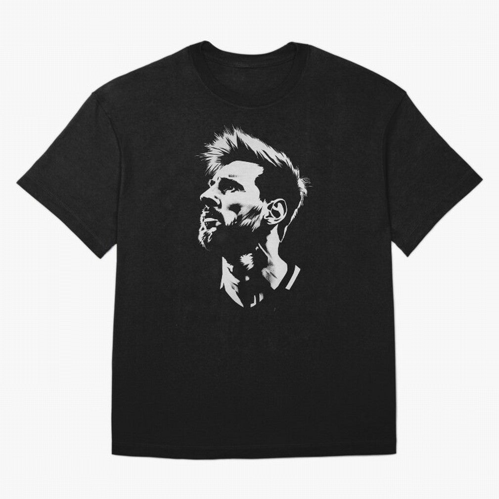 Messi Stencil Graphic poster design Classic T-Shirt Feel International Energy from Match Day Hype around FIFA World Cup 2026 USA Canada Mexico, CR7, Portugal, Spain and Germany, Game Day Rituals, Football Legends, Country Pride and the Road to the