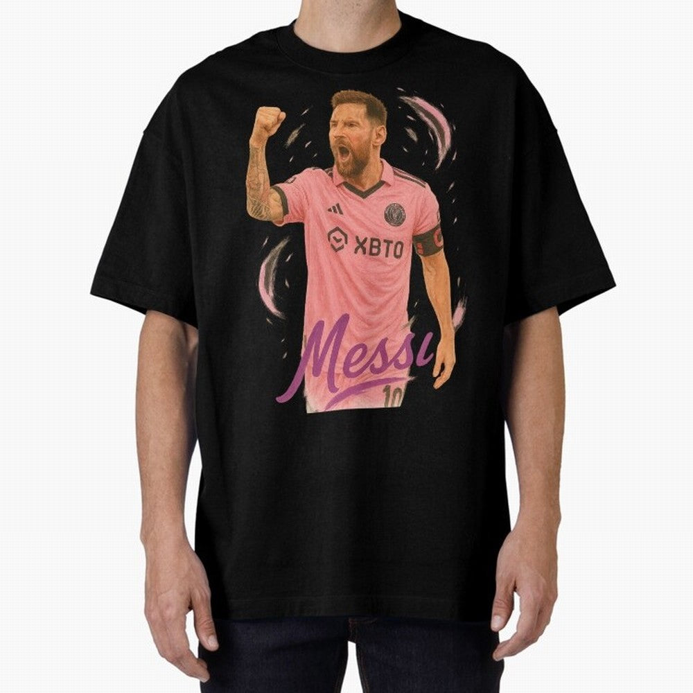 Argentina World Champs Messi Number Oversized T-Shirt Capture Match Day Hype around FIFA World Cup 2026, Cristiano Ronaldo, Haaland and CR7, Argentina and Brazil, Retro Football Energy, Iconic Rivalries, Trophy Chase Drama and Stadium Atmosphere;